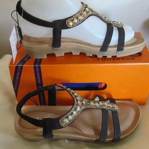 Ladies Dark Brown Bling Sling back Sandals…